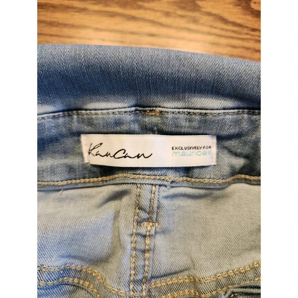 Kancan For‎ Maurices Exclusive Women's Denim Raw Hem Overall Skirt Size Medium